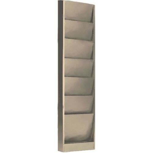 Steel Wall Mounted Clipboard Holder / Organizer Rack Falcon Model 206, 6 Pockets - Picture 4 of 12