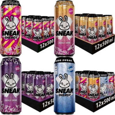 Sneak Energy zuckerfreies Getränk - Ananas & Mango, gemischte Beere Himbeerlimonade