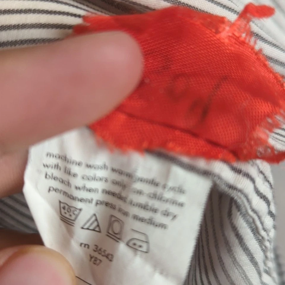 Kenneth Cole Reaction Grey Striped Slim Fit Men's Dress Shirt - Image 4 of 4