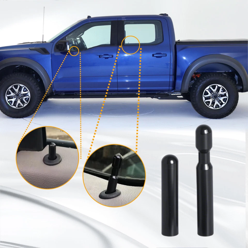 Pasador de poste de perilla de cerradura de puerta 4 piezas negro diestro derecho para Ford Aerostar 1986-1997 Foto 3 de 4