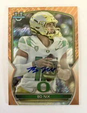 2022-23 Bowman University Chrome BO NIX Orange Auto 08/25 Oregon Ducks🔥