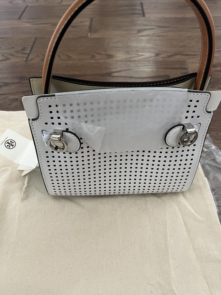 Tory Burch Lee Radziwill Petite Perforated Double Top-Handle