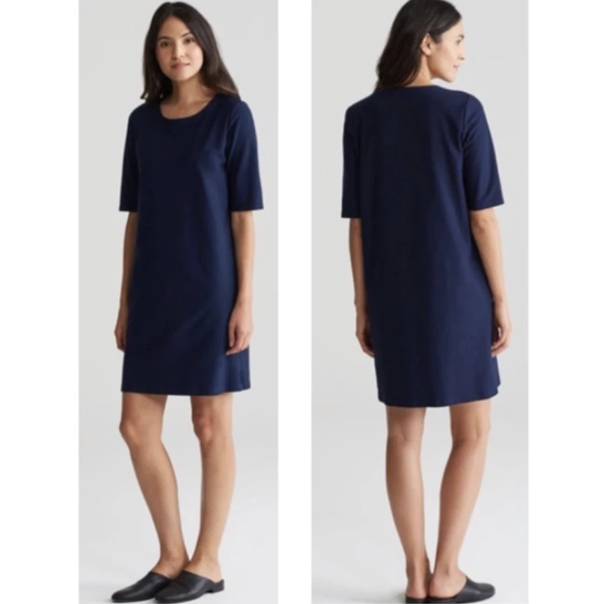 Eileen fisher navy clearance dress