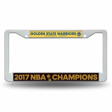 Golden State Warriors NBA Champions White License Plate Cover Frame NEW  2017