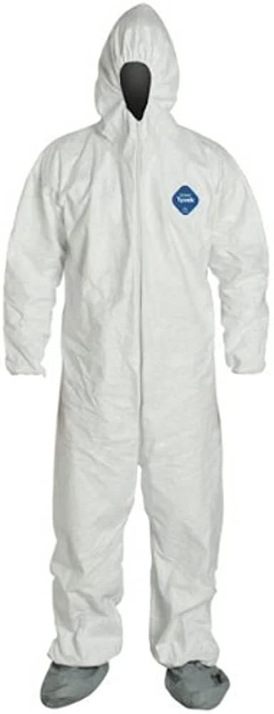 Dupont Disposable Tyvek Protective Coverall Clean Paint Bunny Suit Hood & Boots image 1