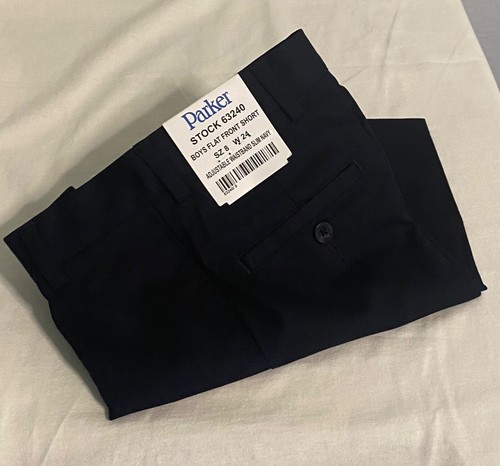 Parker School Uniforms Boys (Navy) Flat Front Short SZ8 W24 - Picture 2 of 2