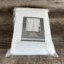 Crystal Sheer Panel Pair Two Rod Pocket Panels 104" x 84" New Free Shipping!