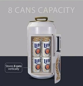 miller lite can mini fridge