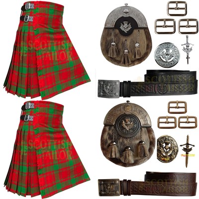 Scottish Clan MacQuarrie Tartan Kilt Outfit For Sale Custom Made TraditionalKilt
