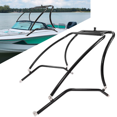 #ad Adjustable Aluminum Black Powder Coated Wakeboard Tower Tube w Hardware For Boat $680.00