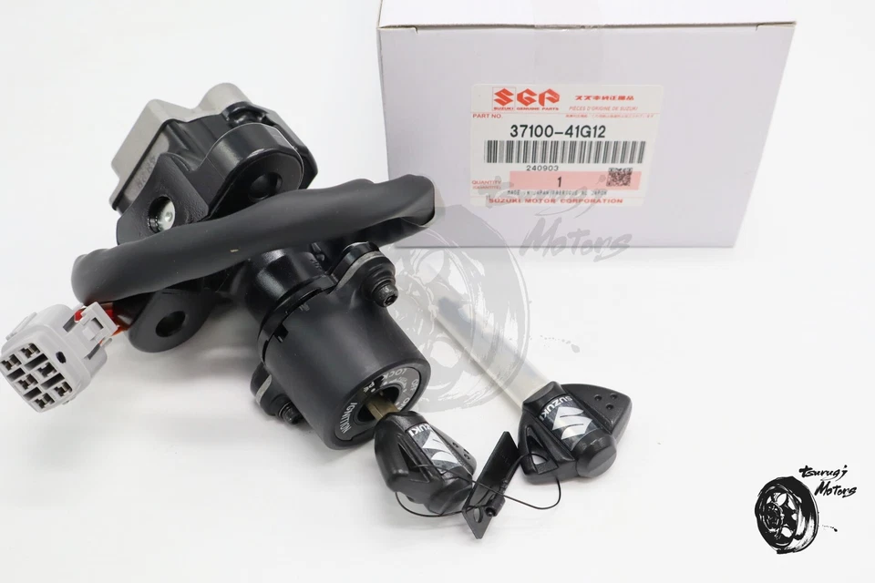 SUZUKI Genuino 2006 2024 GSXR GSX-R 600 750 INTERRUPTOR DE ENCENDIDO Y 2 LLAVES 37100-41G11 Foto 2 de 4