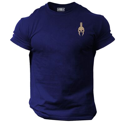 Spartan Helm T-Shirt Tasche Gym Kleidung Bodybuilding Training Workout MMA Top