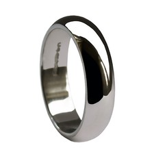 5mm 950 Palladium D-Form Hochzeitsringe UK HM 6,5g X Schweres Profil Ringe Q-Z1