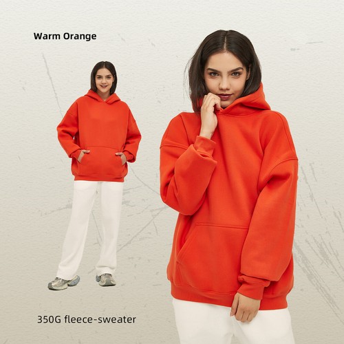 Sweatshirt Winter Loose Plus Velvet Weatshirt Unisex Oversize Thickened Hooded - Picture 19 of 35