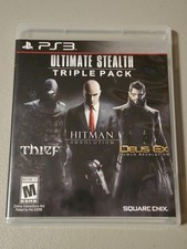 Ultimate Stealth Triple Pack PS3 (Sony PlayStation 3, 2015) Thief Hitman Deus Ex