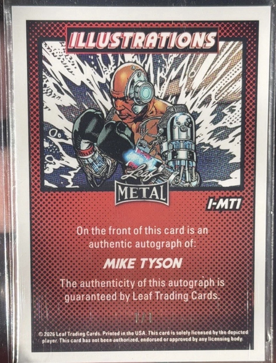2026 Leaf Metal Mike Tyson 1/1 view 2
