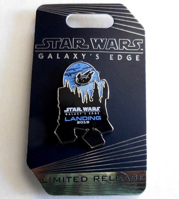 LIMITED RELEASE Disneyland 2019 Galaxys Edge STAR WARS LANDING Pin R2D2 Shape 