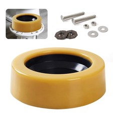 Extra Thick Universal Toilet Wax Ring Kit with Flange and Bolts, Toilet Seal