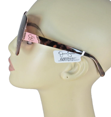 Jessica Simpson Rose & Tortoise Oversized Square Cat Eye Sunglasses Glamorous Square Shield Sunglasses in Tortoise – Jessica Simpson main image 4