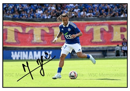 11163. Diego Moreira Signed Pictures (A4 Prints) Chelsea Strasbourg Lyon etc.