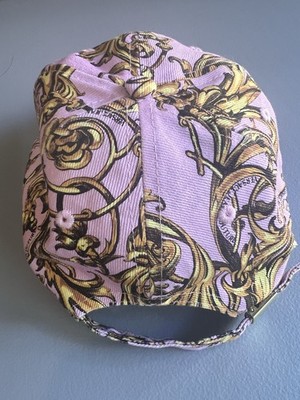 Versace Jeans Couture Baroque Logo Baseball Cap Pink Gold 