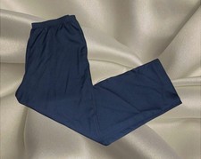 Alfred Dunner Navy Blue Pull-On Pants 12 Stretch Waist Casual Slacks Pockets