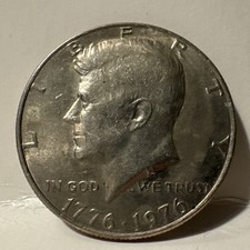 1776-1976 Bicentennial John F Kennedy, Half Dollar, 50¢, AU, NM, Circulated