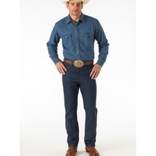 Wrangler Cowboy Cut Jeans Mens 35x30 Dark Wash 13MWZ Original Fit Pro Rodeo