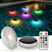 Solar Pool Lights 2 Pack , 4.33'' Floating RGB Color Changing Pool Lights wit...