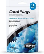 Seachem Coral Frag Plugs Contain Calcium & Magnesium for Rapid Coral Growth