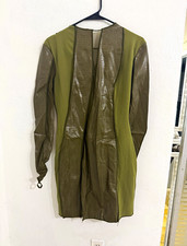 Women s Green Sheer Chiffon Open Front V-Neck...