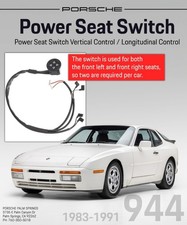 1983-1991 Porsche 944 Power Seat Switch 92861318200