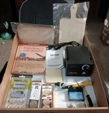 New Wood Burning Tool Kit  Woodburning Pyrography Pen MachineW/Wood pieces