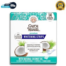 GuruNanda Teeth Whitening Strips   7-Day Treatment with Non-Slip Dry Strips
