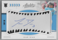 Isan Diaz 064/125 BLACK Rookie Material Signatures - 2020 Absolute Baseball.