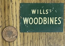 BASSETT LOWKE HORNBY O GAUGE MODEL RAILWAY SIGN - WILLS's WOODBINES CIGARETTES