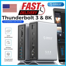 ORICO Docking Station 15-in-1 Thunderbolt 3 100W Charging 4K Dual Display DP1.4