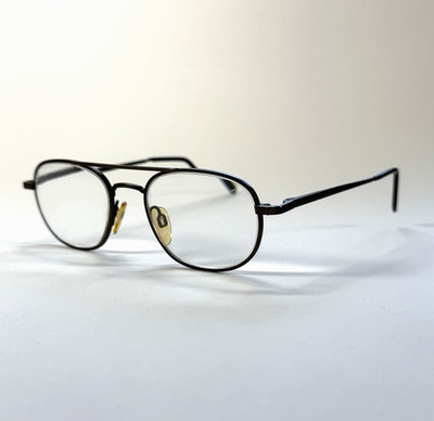 Sferoflex Hudson Dbl Browbar Aviator Eyeglasses Frame Only 49-19 Z87-2 Charcoal