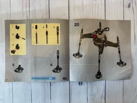 Lego Star Wars #7681 ~ Separatist Spider Droid ~ Instructional Manual Only