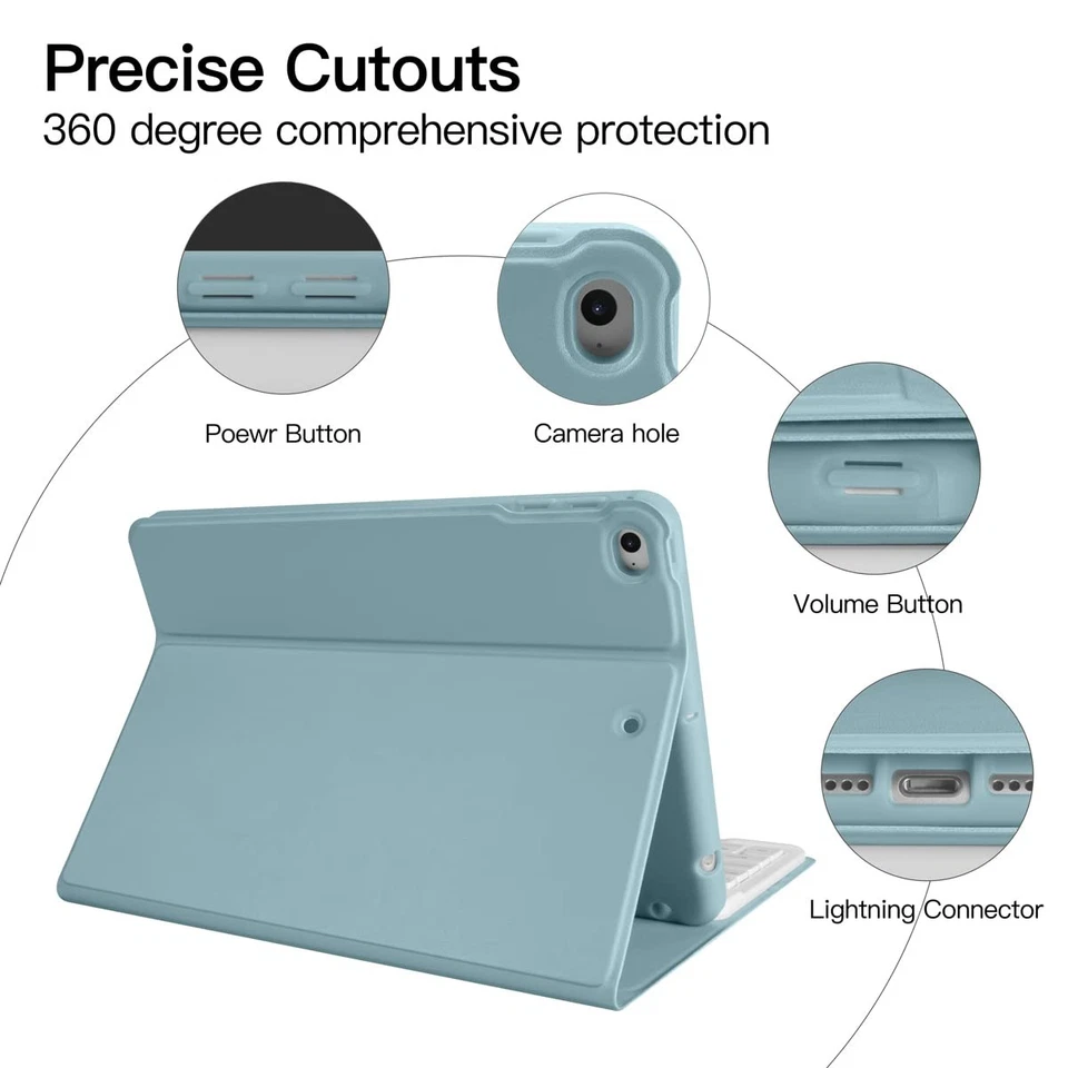 Bluetooth Keyboard Case for iPad Mini4 /5 7.9inch,Wireless Detachable iPad Ke... - Image 2 of 4