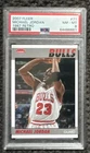 2007-08 Fleer , MICHAEL JORDAN Card #87R-71, 1987 Retro PSA 8