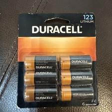 Duracell Lithium 123 3V CR1735 DL123 EL123 Battery 6 PK