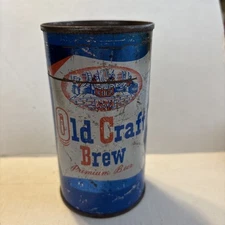 Old Craft Brew Premium Beer Can Flat Top Oconto, Wisconsin