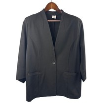 Women s Cabi Large Black Blazer w/ Button Closure
