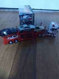 Benz 1/64 DD-models trailer Tomica 5 unit set