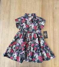 Vince Camuto Girls New With Tags Sundress Wild Animal Floral Colorful Print 3T