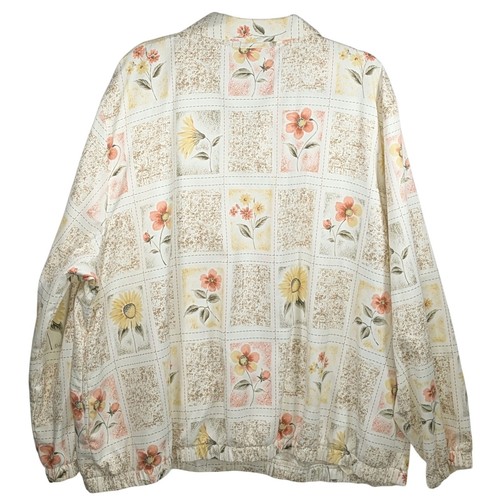 Vintage Alfred Dunner Jacket Womens 24W Full Zip Grandma Floral Beaded - Picture 2 of 11