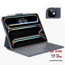 Case with Keyboard Compatible for iPad Pro 11 inch M4/ M5 : Light Grey
