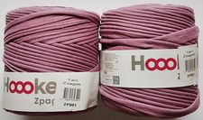 0,08 Euro/m - 2 x Hoooked Zpagetti Textilgarn, malve, 120m / Rolle