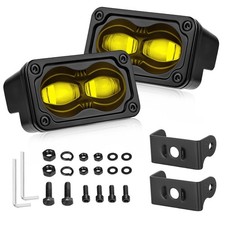 40w Cree Yellow Led Fog Lights Dot Approved Offroad Pods For Trucks Atvs